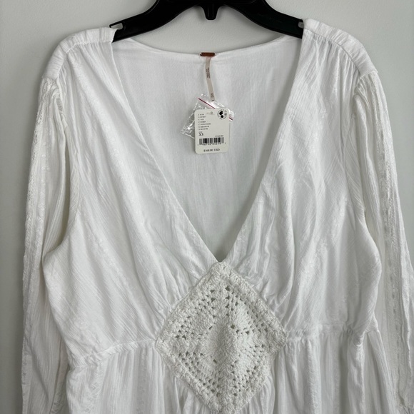 Free People Hudson Mini Dress in Ivory Size XS - Picture 3 of 12